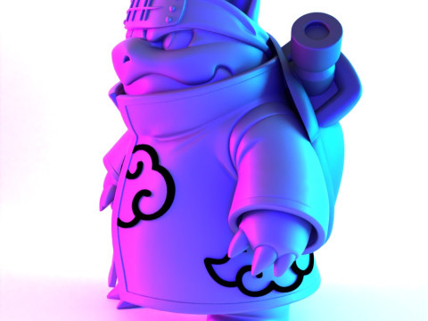 Juguete de Pokémon Blastoise Akatsuki Amegakure Naruto Shippuden con impresión 3D Modelo 3D