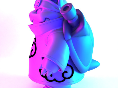 Juguete de Pokémon Blastoise Akatsuki Amegakure Naruto Shippuden con impresión 3D Modelo 3D