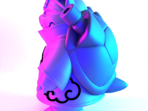 Juguete de Pokémon Blastoise Akatsuki Amegakure Naruto Shippuden con impresión 3D Modelo 3D