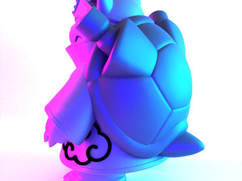 Juguete de Pokémon Blastoise Akatsuki Amegakure Naruto Shippuden con impresión 3D Modelo 3D