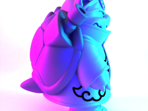 Juguete de Pokémon Blastoise Akatsuki Amegakure Naruto Shippuden con impresión 3D Modelo 3D