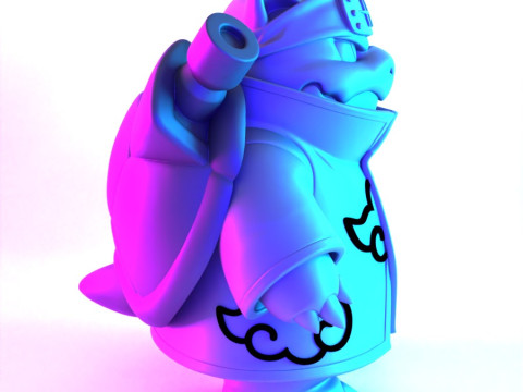 Juguete de Pokémon Blastoise Akatsuki Amegakure Naruto Shippuden con impresión 3D Modelo 3D