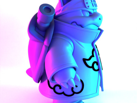 Juguete de Pokémon Blastoise Akatsuki Amegakure Naruto Shippuden con impresión 3D Modelo 3D