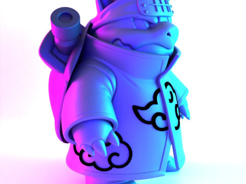 Juguete de Pokémon Blastoise Akatsuki Amegakure Naruto Shippuden con impresión 3D Modelo 3D