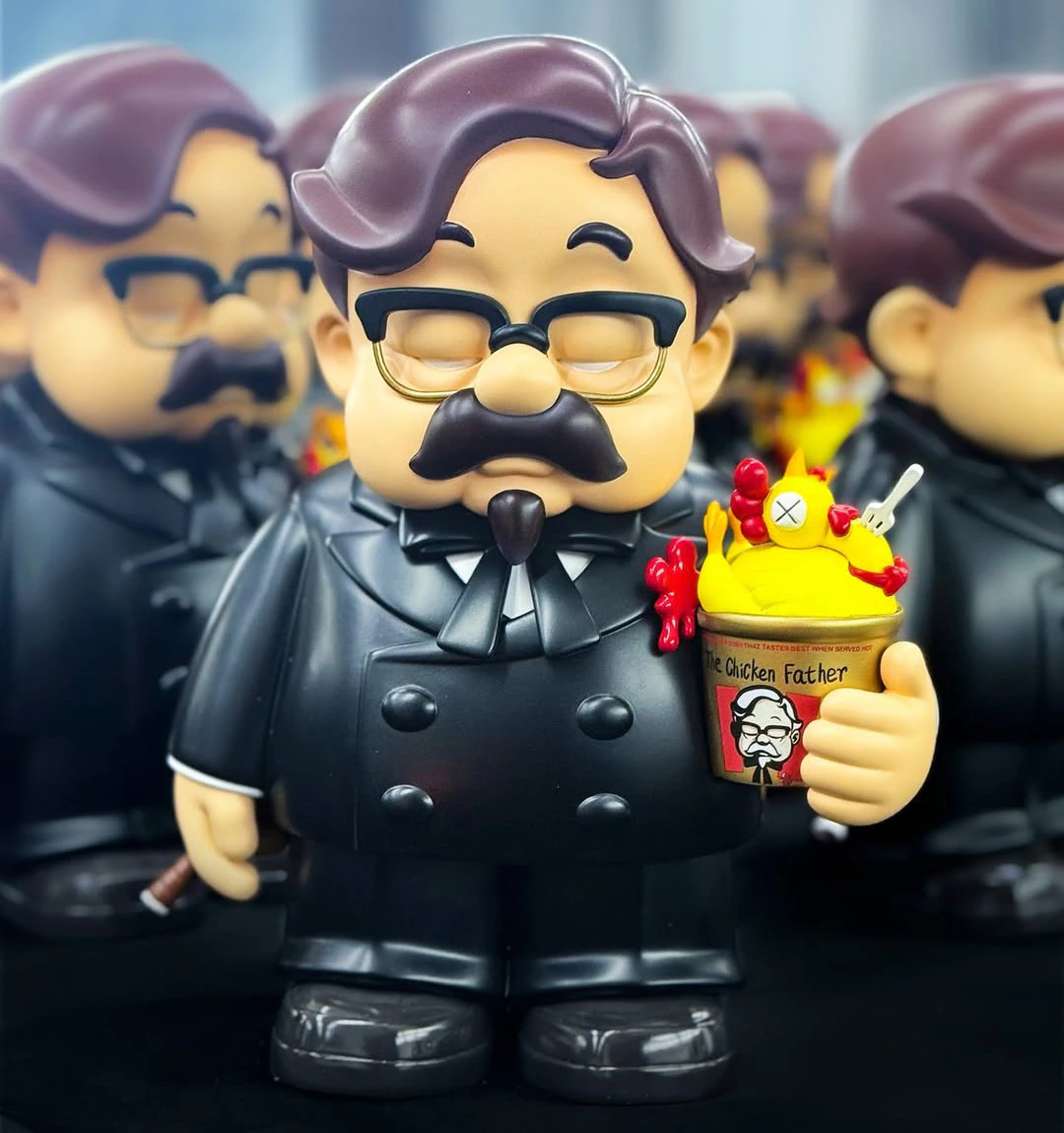 3D Printing Black Colonel Sanders The Chicken Father KFC toy 3D Model .c4d .max .obj .3ds .fbx .stl .blend 