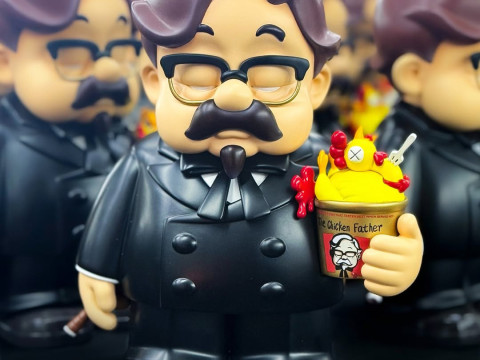 3D Printing Black Colonel Sanders The Chicken Father KFC toy Model 3D