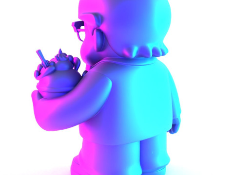 3D Printing Black Colonel Sanders The Chicken Father KFC toy 3D Модель