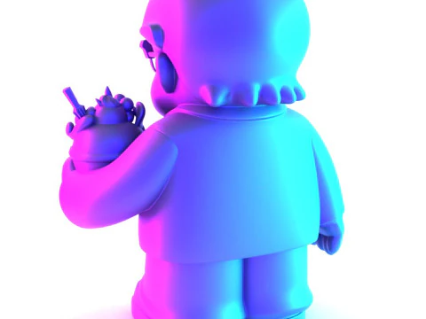 3D Printing Black Colonel Sanders The Chicken Father KFC toy 3D Model