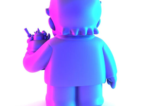 3D Printing Black Colonel Sanders The Chicken Father KFC toy 3D Model