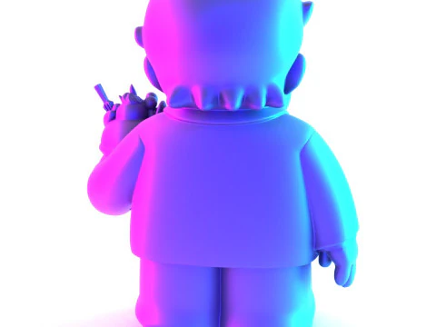 3D Printing Black Colonel Sanders The Chicken Father KFC toy 3D Model