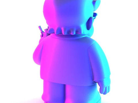 3D Printing Black Colonel Sanders The Chicken Father KFC toy 3D Model