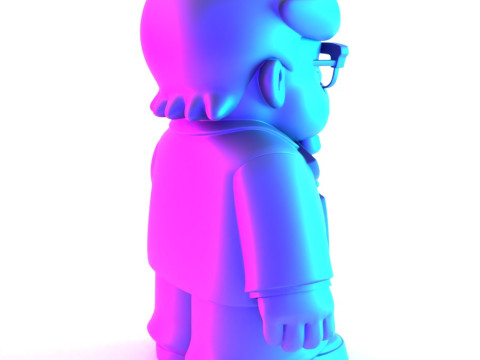 3D Printing Black Colonel Sanders The Chicken Father KFC toy 3D Модель