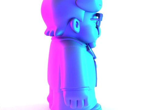 3D Printing Black Colonel Sanders The Chicken Father KFC toy 3D Model