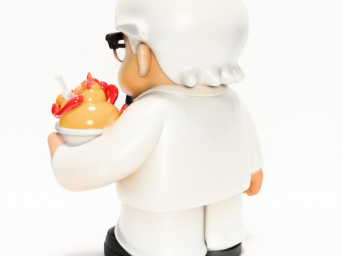 3D Printing White Colonel Sanders The Chicken Father KFC toy Modelo 3D