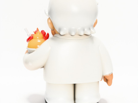 3D Printing White Colonel Sanders The Chicken Father KFC toy Modelo 3D