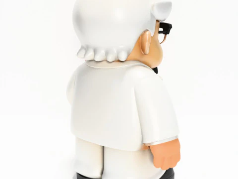 3D Printing White Colonel Sanders The Chicken Father KFC toy 3D Model