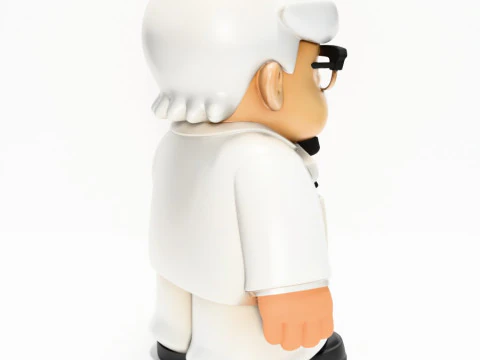 3D Printing White Colonel Sanders The Chicken Father KFC toy 3D Model
