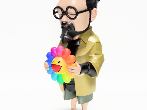 3D-печать игрушки японского создателя цветов Такаси Мураками 3D Модель