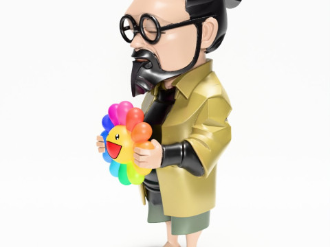 3D-печать игрушки японского создателя цветов Такаси Мураками 3D Модель