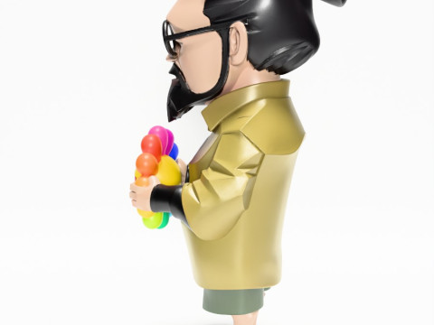 3D-печать игрушки японского создателя цветов Такаси Мураками 3D Модель