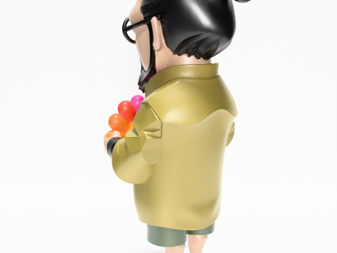 3D-печать игрушки японского создателя цветов Такаси Мураками 3D Модель