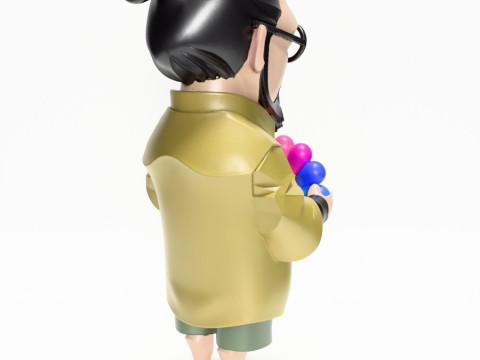 3D-печать игрушки японского создателя цветов Такаси Мураками 3D Модель