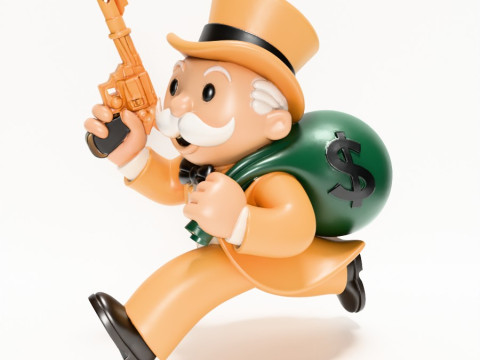 3D Baskı Bay Tekel Zengin Amca Altına Hücum Nakit Çanta oyuncağı 3D Model