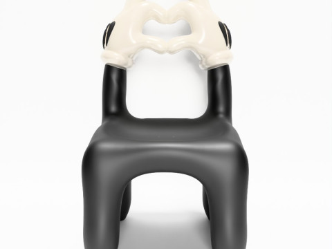 3D-Druck Cartoon Mickey Handschuh Stuhl Herz Hände Requisiten Second Life Spielzeug 3D Modell