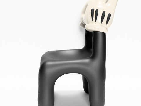 3D-Druck Cartoon Mickey Handschuh Stuhl Herz Hände Requisiten Second Life Spielzeug 3D Modell