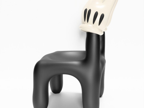 3D-Druck Cartoon Mickey Handschuh Stuhl Herz Hände Requisiten Second Life Spielzeug 3D Modell