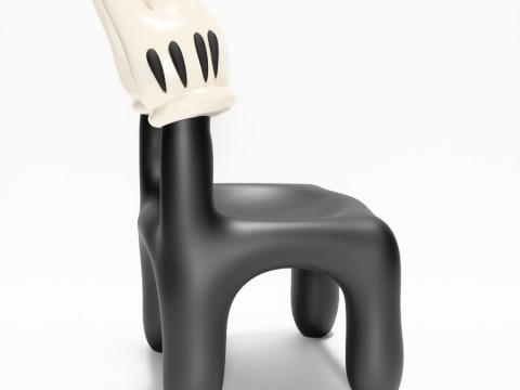 3D-Druck Cartoon Mickey Handschuh Stuhl Herz Hände Requisiten Second Life Spielzeug 3D Modell