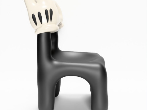 3D-Druck Cartoon Mickey Handschuh Stuhl Herz Hände Requisiten Second Life Spielzeug 3D Modell