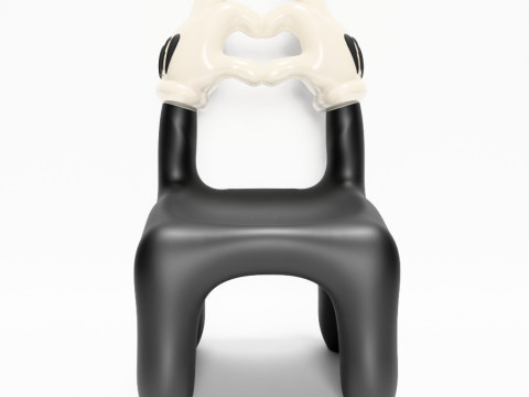 3D-Druck Cartoon Mickey Handschuh Stuhl Herz Hände Requisiten Second Life Spielzeug 3D Modell
