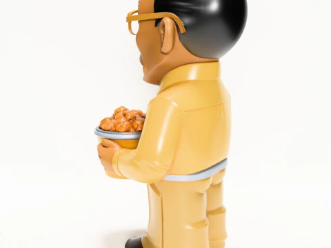 3D Printing Gus Fring Los Pollos hermanos Boss Breaking Bad toy 3D Model