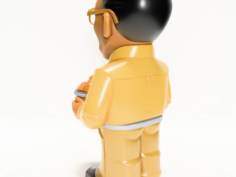 3D Printing Gus Fring Los Pollos hermanos Boss Breaking Bad toy 3D Model