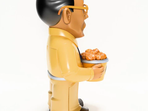 3D Printing Gus Fring Los Pollos hermanos Boss Breaking Bad toy 3D Model