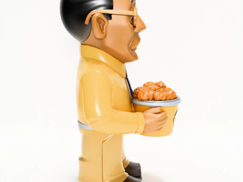 3D Printing Gus Fring Los Pollos hermanos Boss Breaking Bad toy 3D Model