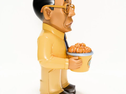 3D Printing Gus Fring Los Pollos hermanos Boss Breaking Bad toy 3D Model