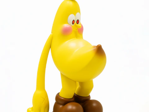 Giocattolo POP MART con stampa 3D di banana arrossita Modello 3D