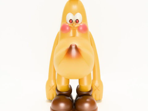 3D Printing Banana Blushing Peel POP MART toy 3D Model