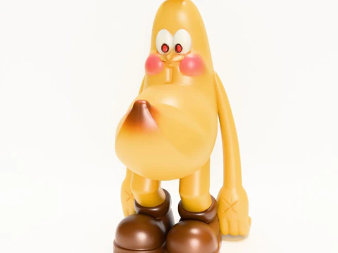 3D Printing Banana Blushing Peel POP MART toy 3D Model