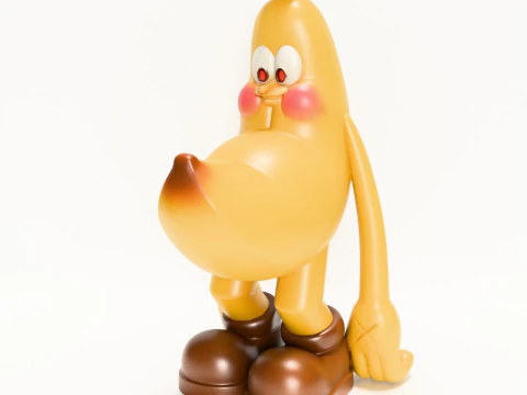 3D Printing Banana Blushing Peel POP MART toy 3D Model