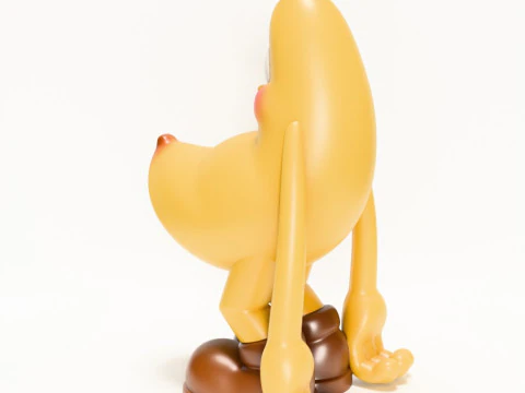 3D Printing Banana Blushing Peel POP MART toy 3D Model