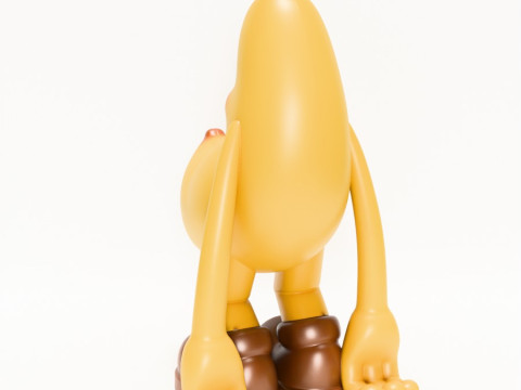 Mainan POP MART Kupas Pisang Cetak 3D Model 3D