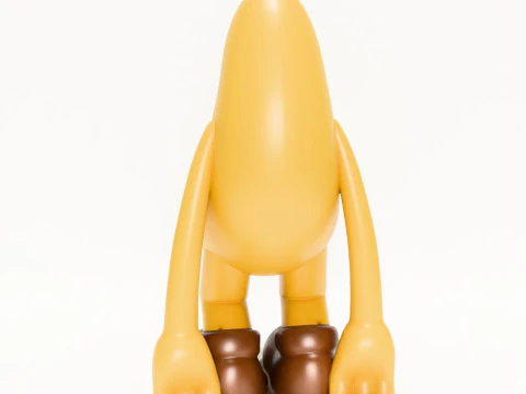 3D Printing Banana Blushing Peel POP MART toy 3D Model