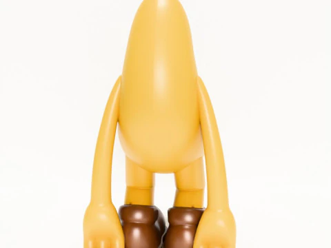3D Printing Banana Blushing Peel POP MART toy 3D Model