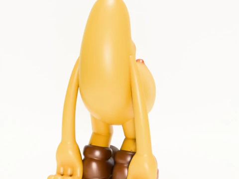 3D Printing Banana Blushing Peel POP MART toy 3D Model
