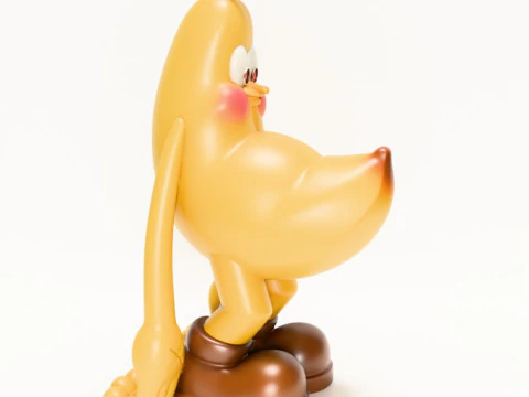 3D Printing Banana Blushing Peel POP MART toy 3D Model