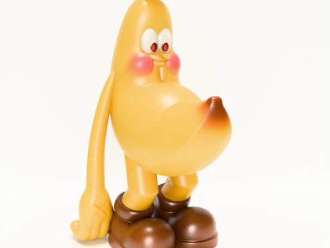 3D Printing Banana Blushing Peel POP MART toy 3D Model