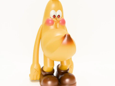 3D Printing Banana Blushing Peel POP MART toy 3D Model